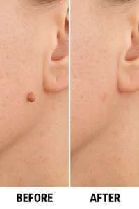 Skin tags removal Twickenham before and after